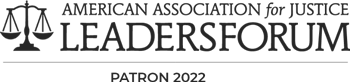 American Association For Justice Leader's Forum 2022 badge