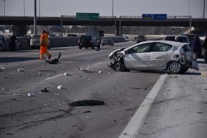 five injured multi car crash