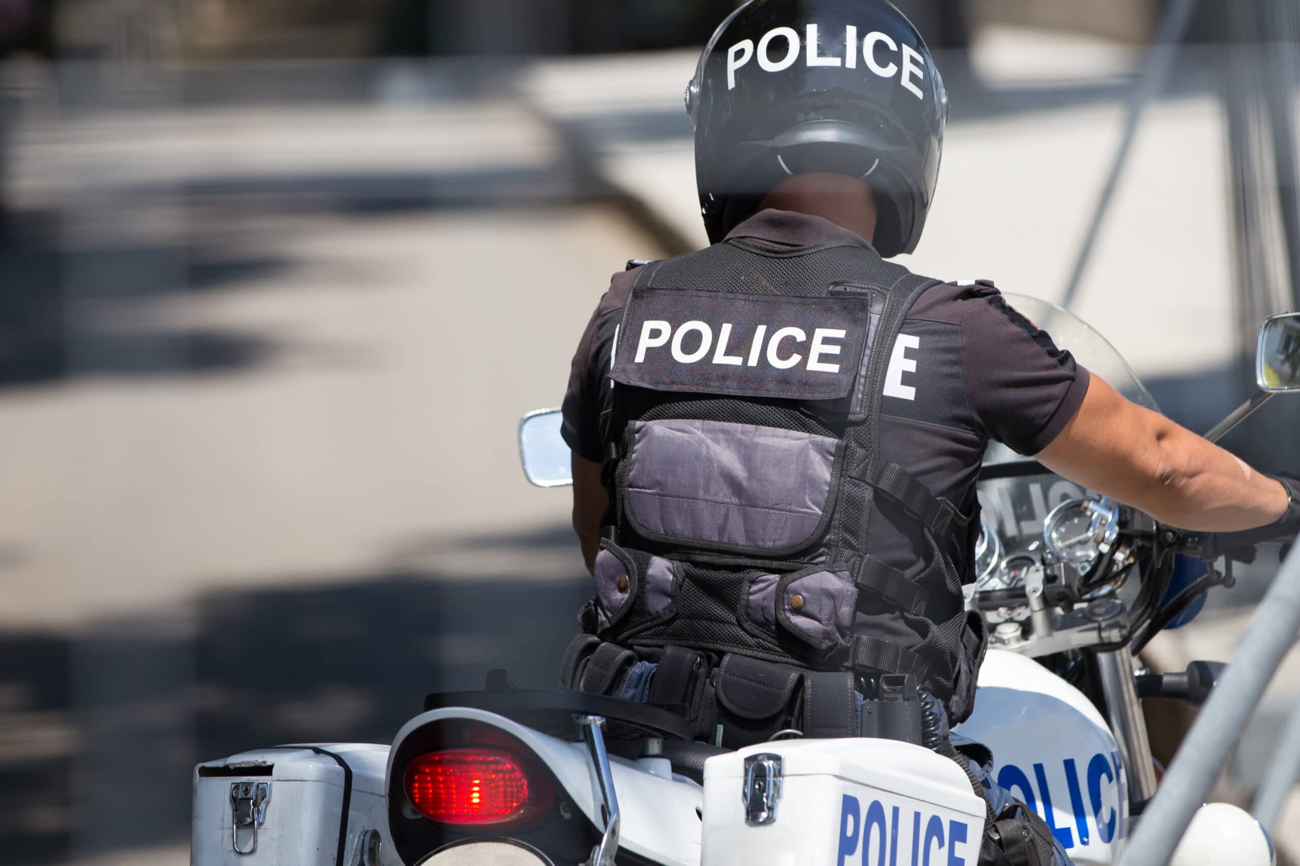 police officer on police bike, motorcycle force