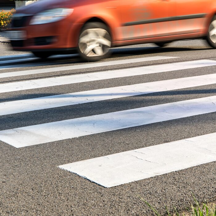 vehicle speeding through crosswalk and striking a pedestrian in Sandy Valley, Nevada