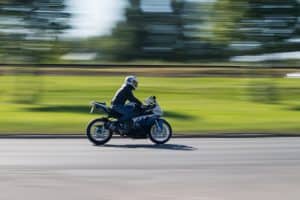 motorcyclist fleeing nevada state troopers, would later crash in Las Vegas traffic.