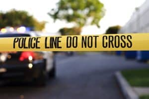 police line shown on las vegas street while LVMPD investigates incident